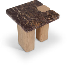 Load image into Gallery viewer, Ravenna - Marble/Stone End Table - Burgundy