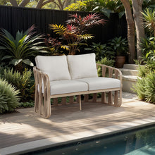Load image into Gallery viewer, San Pietro - Resilient Waterproof Fabric 60.5" Upholstered Outdoor Patio Loveseat