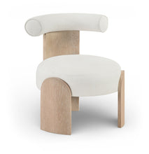 Load image into Gallery viewer, Calder - Linen Textured Fabric Upholstered Accent Chair - Painted Natural Base