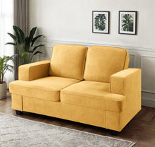 Load image into Gallery viewer, Modern Loveseat, Comfortable 2 Seater Couch With Deep Seating, Loose Back Cushions, Wide Arms