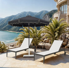 Load image into Gallery viewer, Amalfi - Aluminum Patio Umbrella - White Base / Black Pole
