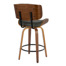 Load image into Gallery viewer, Lombardi - Mid-Century Modern Fixed Height Counter Stool With Swivel With Round Footrest (Set of 2)