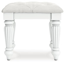 Load image into Gallery viewer, Kozlani - Vanity Upholstered Stool - White
