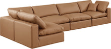 Load image into Gallery viewer, Comfy - 5 Piece Faux Leather Modular Sectional