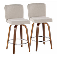 Load image into Gallery viewer, Henry - Contemporary Fixed Height Counter Stool With Swivel With Round Footrest (Set of 2)