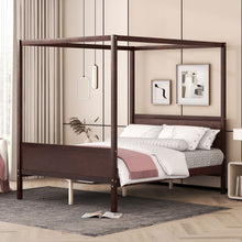 Load image into Gallery viewer, Canopy Platform Bed With Headboard And Footboard, Slat Support Leg