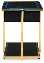 Load image into Gallery viewer, Rexwell - Accent Table With Speaker - Black / Gold Finish