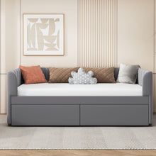 Load image into Gallery viewer, Upholstered Daybed With Ergonomic Design Backrest