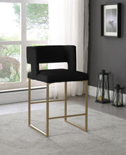 Load image into Gallery viewer, Caleb - Counter Stool with Gold Legs (Set of 2)