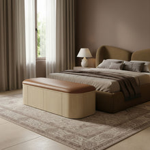 Load image into Gallery viewer, Velden - Upholstered Storage Bench With Stained Natural Base