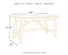 Load image into Gallery viewer, Baldridge - Home Office Large Leg Desk - Rustic Brown