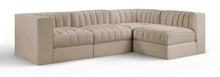 Load image into Gallery viewer, Rummi - Velvet Performance Fabric Upholstered 4 Piece Modular Sectional