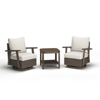 Marin Sands - Chairs With Cushion And Table Set (Set of 3) - Brown / Beige - Ego Home Furniture