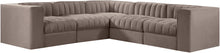 Load image into Gallery viewer, Rummi - Symmetrical Velvet Performance Fabric Upholstered 5 Piece Modular Sectional