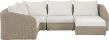 Load image into Gallery viewer, Seacrest - 123.25" Olefin Water Resistant And Wicker 5 Piece Outdoor Patio Modular Sectional