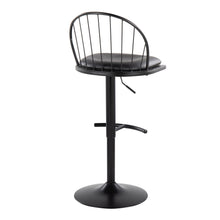 Load image into Gallery viewer, Riley - Farmhouse Adjustable Height Barstool With Swivel With Rounded T Footrest (Set of 2)
