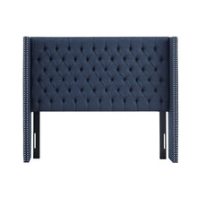 Load image into Gallery viewer, Transitional Upholstery Headboard With Tufted Buttons And Nailhead Trim