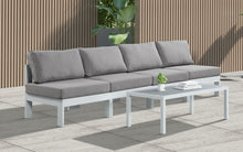 Load image into Gallery viewer, Nizuc - Outdoor Patio 4 Seat Armless Modular Sofa With White Frame