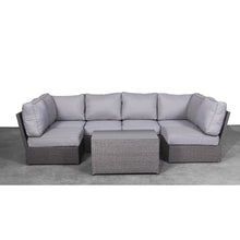 Load image into Gallery viewer, Comfortable Modern Patio Rattan Sectional Set With Cushions