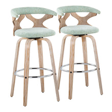 Load image into Gallery viewer, Gardenia - Contemporary Fixed Height Barstool With Swivel With Round Footrest (Set of 2)