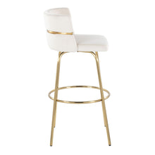 Load image into Gallery viewer, Cinch - Glam / Art Deco Fixed Height Barstool With Swivel With Round Footrest (Set of 2)