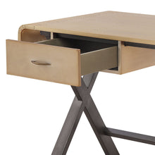 Load image into Gallery viewer, Danton - Aluminum Top Grain Leather Rectangular Writing Desk - Gold