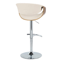 Load image into Gallery viewer, Curvo - Mid Century Modern Adjustable Barstool With Swivel With Rounded T Footrest (Set of 2)