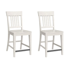 Load image into Gallery viewer, Slat Back Counter Stools (Set of 2) - White