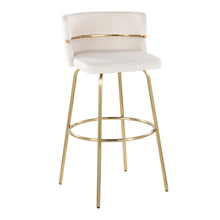 Load image into Gallery viewer, Cinch - Glam / Art Deco Fixed Height Barstool With Swivel With Round Footrest (Set of 2)