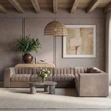 Load image into Gallery viewer, Rummi - Velvet Performance Fabric Upholstered 6 Piece Modular Sectional (With 3 Corner Chairs)