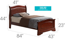 Load image into Gallery viewer, Panel Sleigh Bed Elegantly Crafted