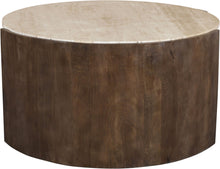 Load image into Gallery viewer, Solstice - Travertine And Mango Wood Table