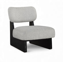 Load image into Gallery viewer, Vetra - Linen Textured Fabric Upholstered Accent Chair With Black Base