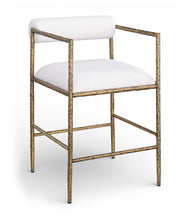 Load image into Gallery viewer, Axis - Linen Textured Cream Fabric Upholstered Counter Stool (Set of 2)
