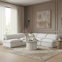 Load image into Gallery viewer, Indulge - Linen 5 Piece Modular Corner Armless Sectional - White
