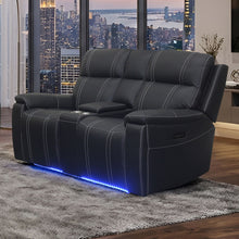 Load image into Gallery viewer, Hartley - Reclining Console Loveseat With Power Headrest & Footrest - Black