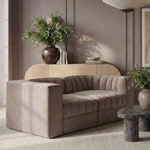 Load image into Gallery viewer, Rummi - Velvet Performance Fabric Upholstered 2 Piece Modular Loveseat