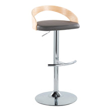 Load image into Gallery viewer, Grotto - Contemporary Adjustable Barstool, Swivel With Rounded T Footrest (Set of 2)