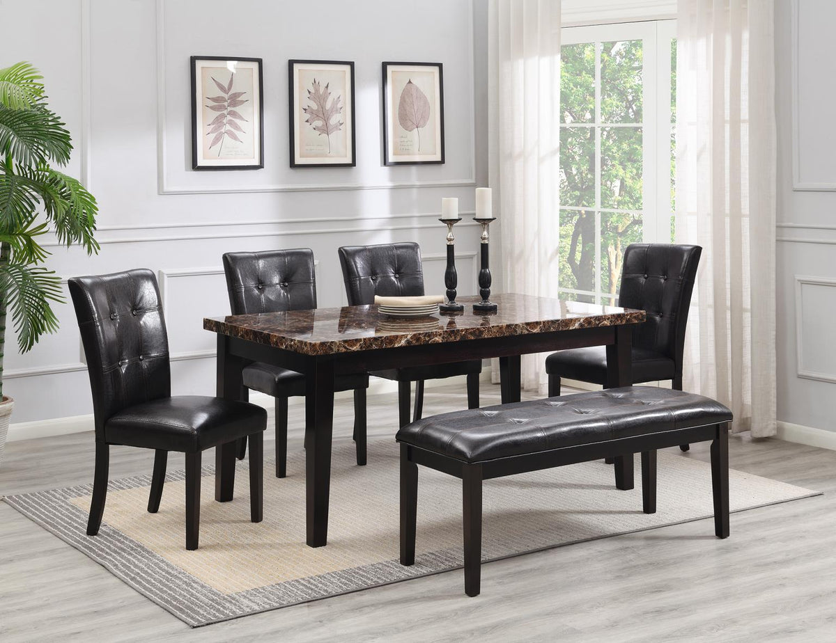D150 - Dining Upholstered Side Chair (Set of 2) - Dark Brown