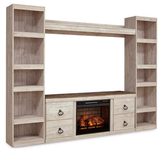 Willowton - Entertainment Center With Fireplace Option - Ego Home Furniture