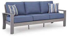 Load image into Gallery viewer, Half Moon Beach - Sofa With Cushion - Blue / Gray