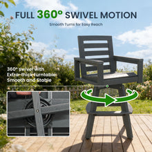 Load image into Gallery viewer, Outdoor Swivel Bar Chair, Ladderback With Wide & Thickened Frame