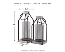 Load image into Gallery viewer, Diedrick - Lantern Set (Set of 2) - Gray / Black