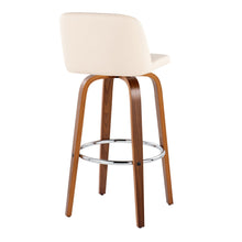 Load image into Gallery viewer, Toriano - Mid Century Modern Fixed Height, Barstool With Swivel With Round Footrest (Set of 2)