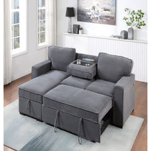 Load image into Gallery viewer, Territory - Pull Out Sofa Bed With Design - Dark Gray