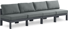 Load image into Gallery viewer, Nizuc - Outdoor Patio 4 Seat Armless Modular Sofa With Gray Frame