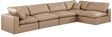 Load image into Gallery viewer, Comfy - 5 Piece Faux Leather Modular Sectional - Tan