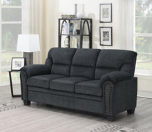 Load image into Gallery viewer, U453 - Chenille Sofa With Nailhead - Charcoal Chenille