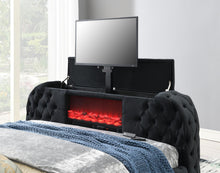 Load image into Gallery viewer, B540 - King Bed With Fireplace, TV Mount & Bluetooth Speaker & USB