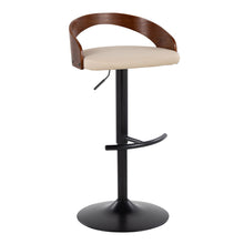 Load image into Gallery viewer, Grotto - Contemporary Adjustable Barstool With Swivel With Rounded T Footrest (Set of 2)